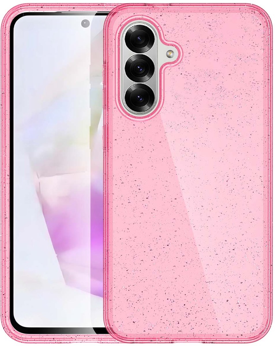 imoshion Hoesje - Geschikt voor Samsung Galaxy A36 - Sparkle Backcover - Glitter Roze