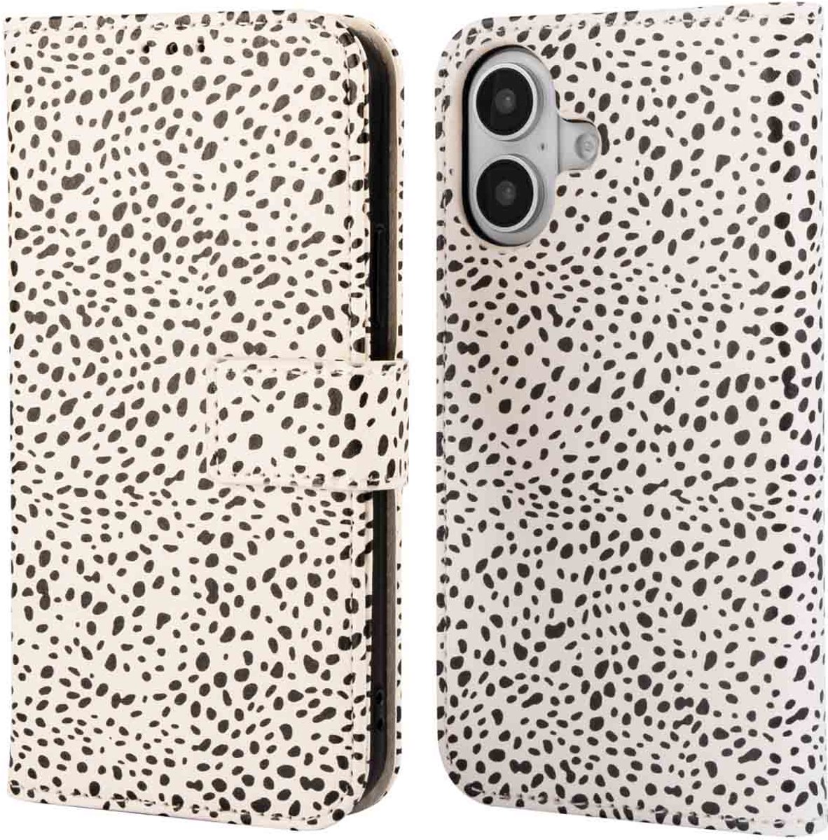 imoshion Hoesje - Geschikt voor Apple iPhone 16 - Design Bookcase smartphone - Desert Dots