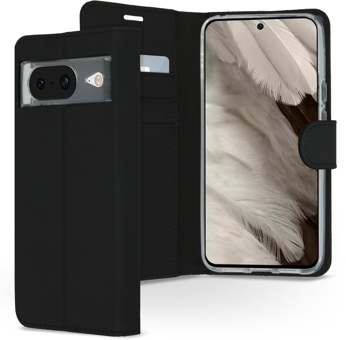 Accezz Hoesje - Geschikt voor Google Pixel 8 - Wallet Softcase Bookcase - Zwart