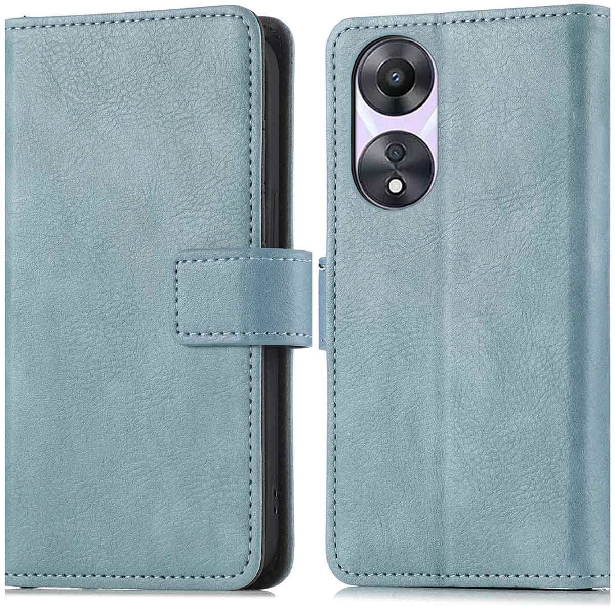 imoshion Hoesje - Geschikt voor Oppo A78 (4G) - Luxe Bookcase - Lichtblauw