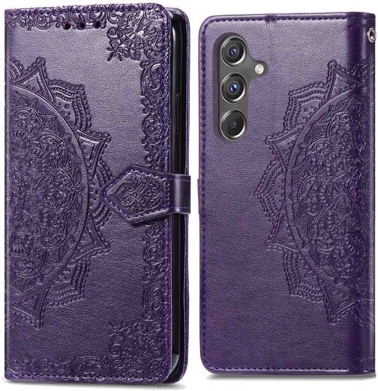 imoshion Hoesje - Geschikt voor Samsung Galaxy A15 (4G) / A15 (5G) - Mandala Bookcase - Paars