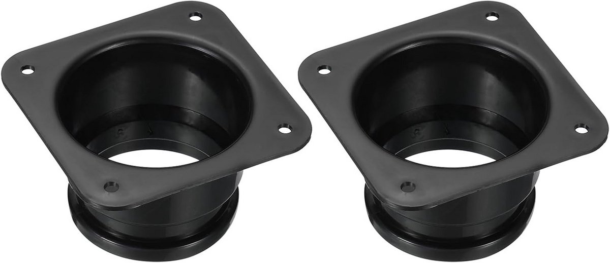 Duct Connector Flens voor Droger - 4 inch Vierkant naar Ronde Kanaalplaat - 2 Pack Ventilatie Accessoires