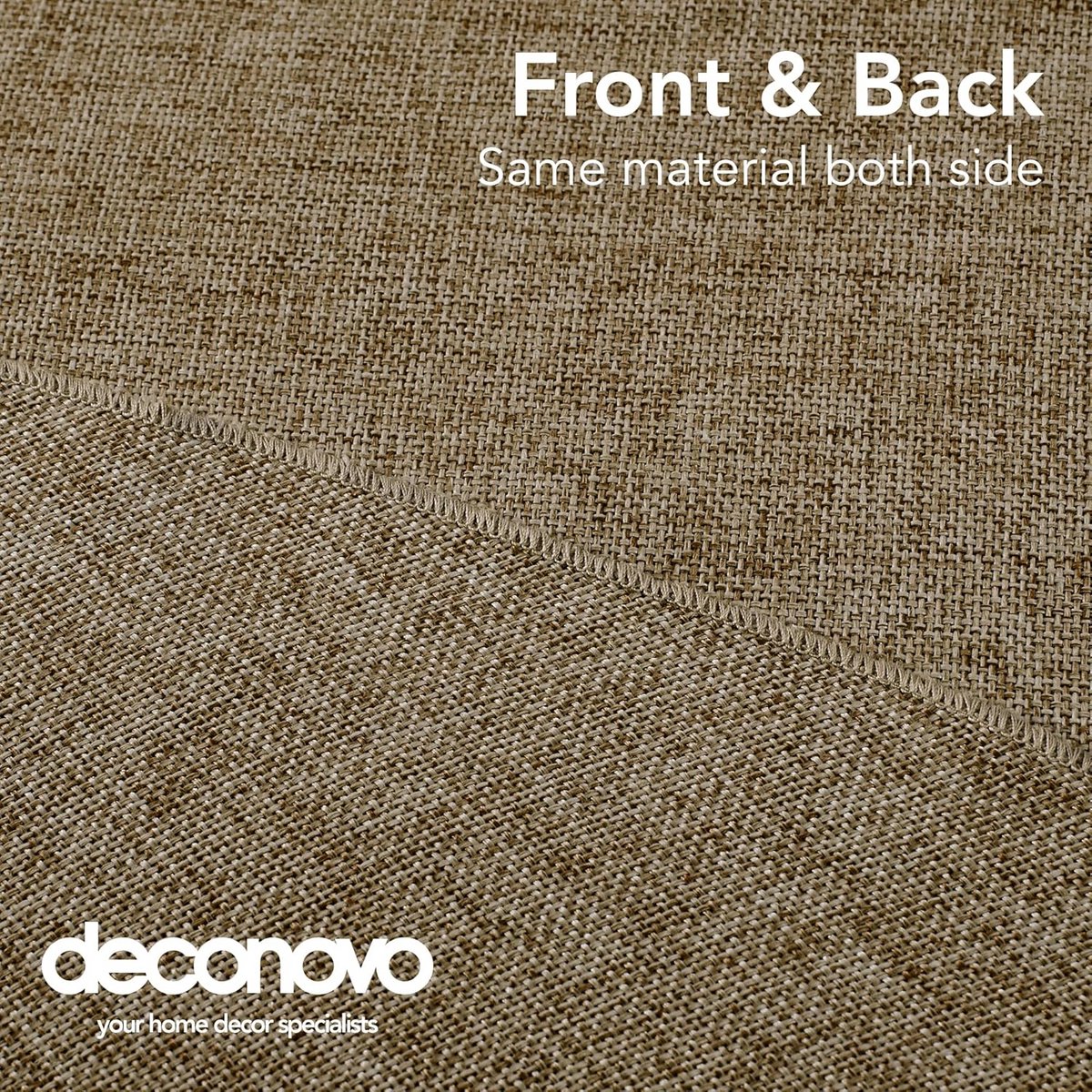 Waterafstotend Tafelkleed Linnenlook Rond 140 cm Wasbaar Taupe - Onderhoudsvriendelijk