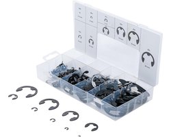 E-borgring Assortiment 300-dlg. | 1,5-22 mm | Veerstaal | Gefosfateerd Zwart