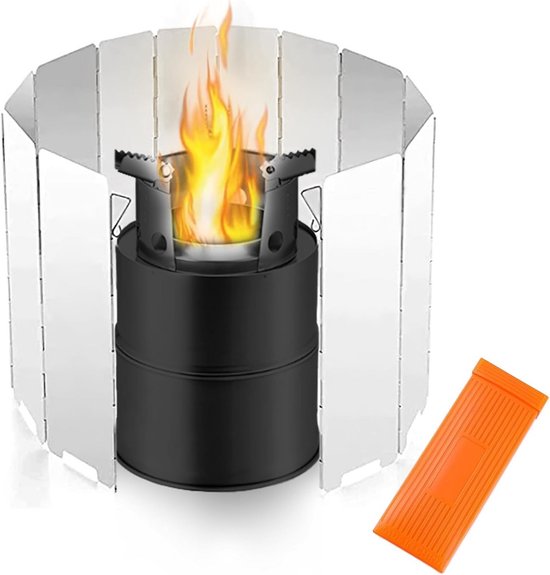 Campingfornuis voor buiten met windscherm en aluminium constructie — afbeelding 3