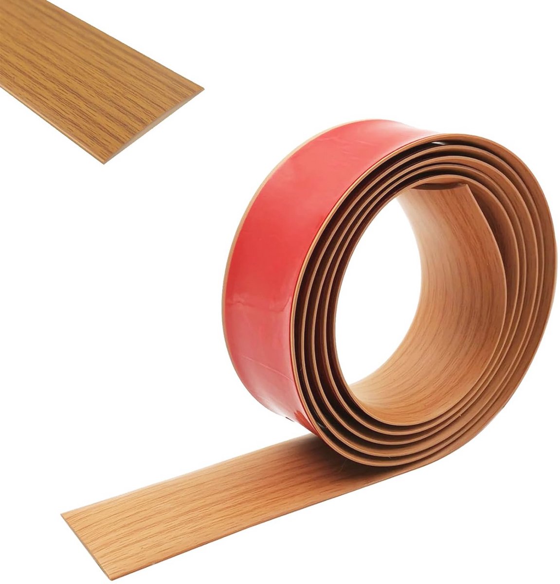 PVC Vloerovergangsprofiel - Zelfklevend - Voor tegels, houten vloeren en vloerbedekking - Gele Houtnerf 1,5 meter x 4 cm