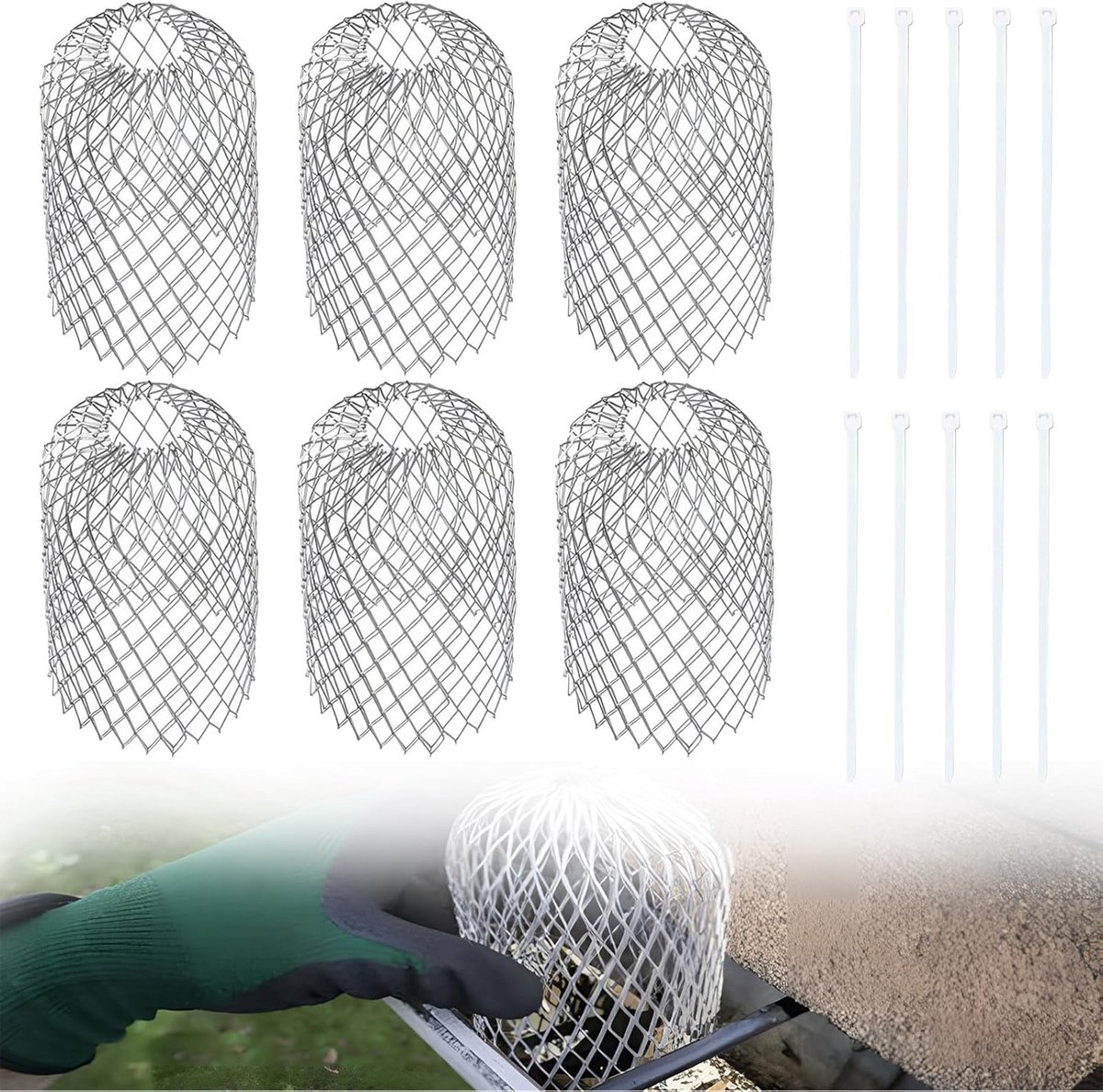 Dakgootbescherming 6 Stuks - Bladvanger voor Optimale Afvoer