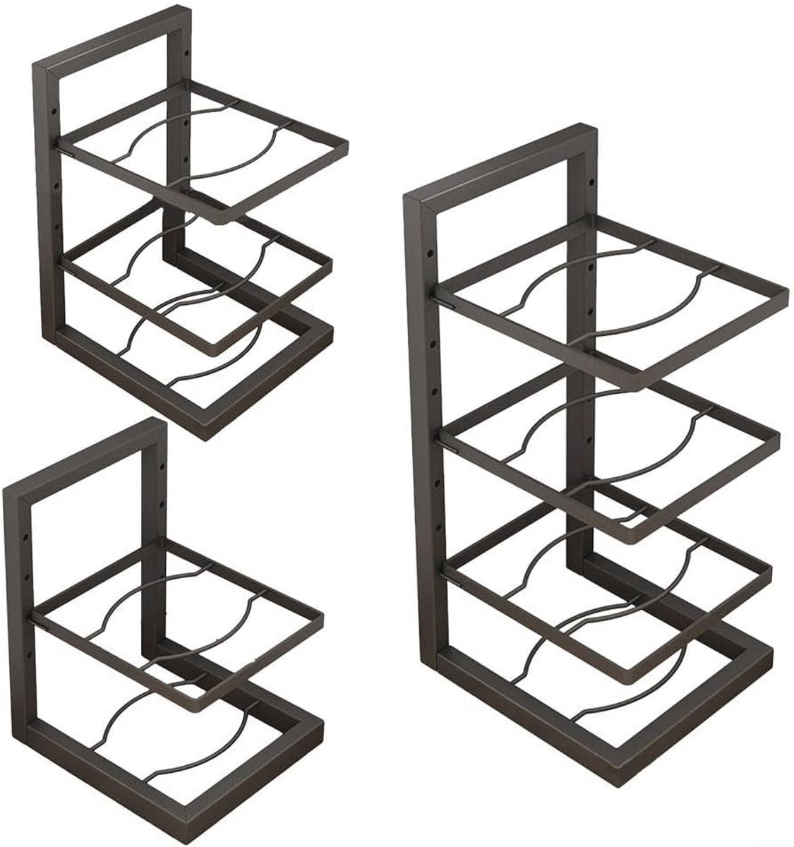 Potten en Pannen Organizer Rack voor Keuken - Heavy Duty Onderkast Opslag