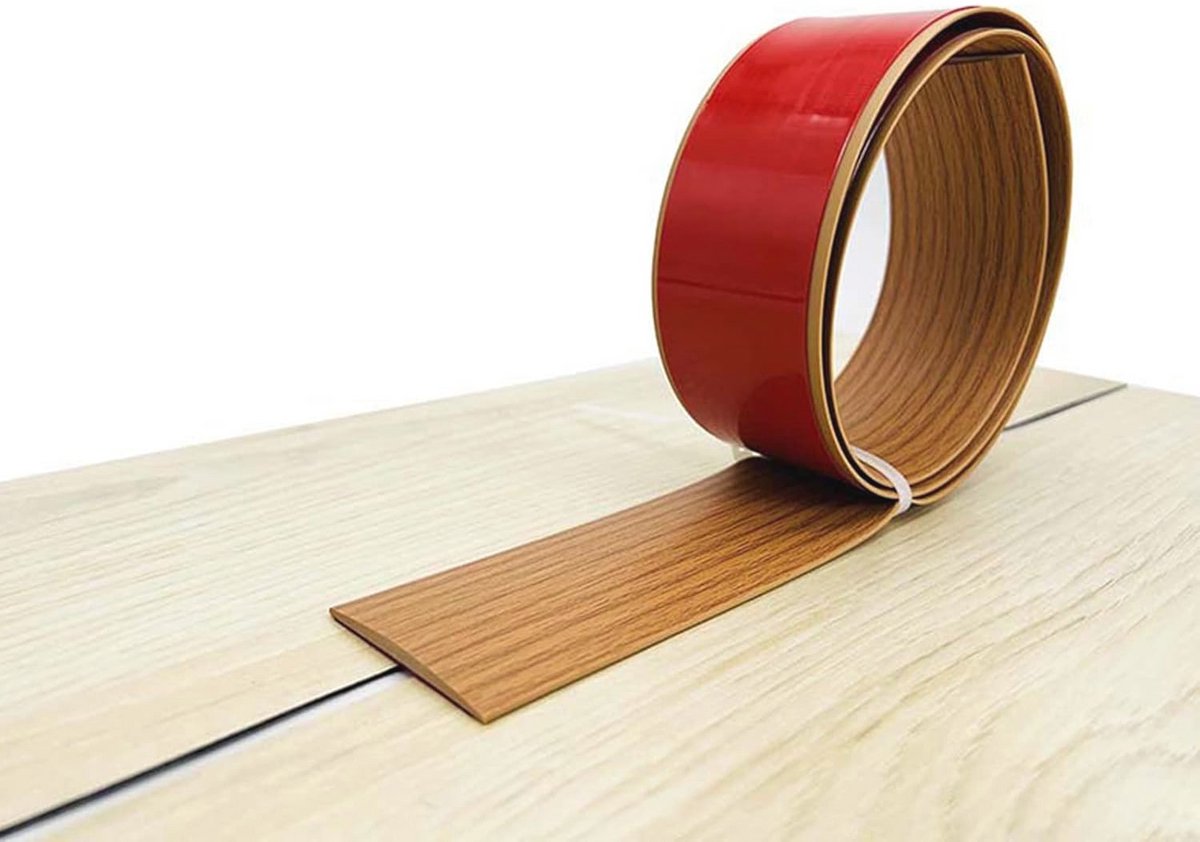 Zelfklevende PVC Afdekstrip - Waterdicht Overgangsprofiel en Eindprofiel - Vloermarkeringsrand voor Laminaat en Tapijt (1/3/10 m)