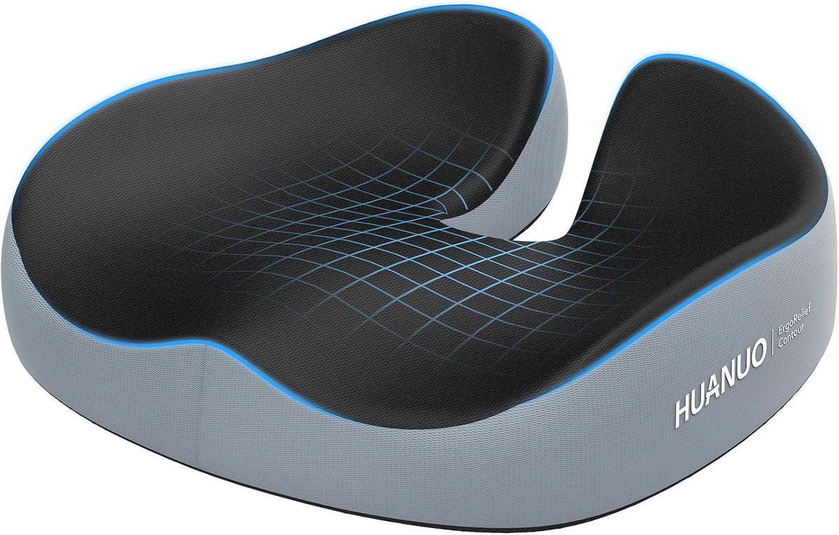 Grote Ergonomische Zitting Kussen van Geheugenfoam voor Kantoor en Auto