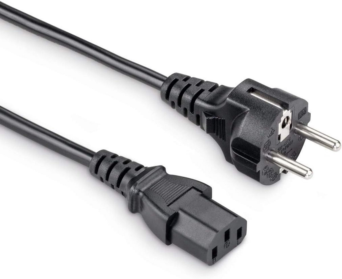 Netsnoer voor koude apparaten 1,5 m - Aansluitkabel voor PC, Monitor en Printer - Zwart