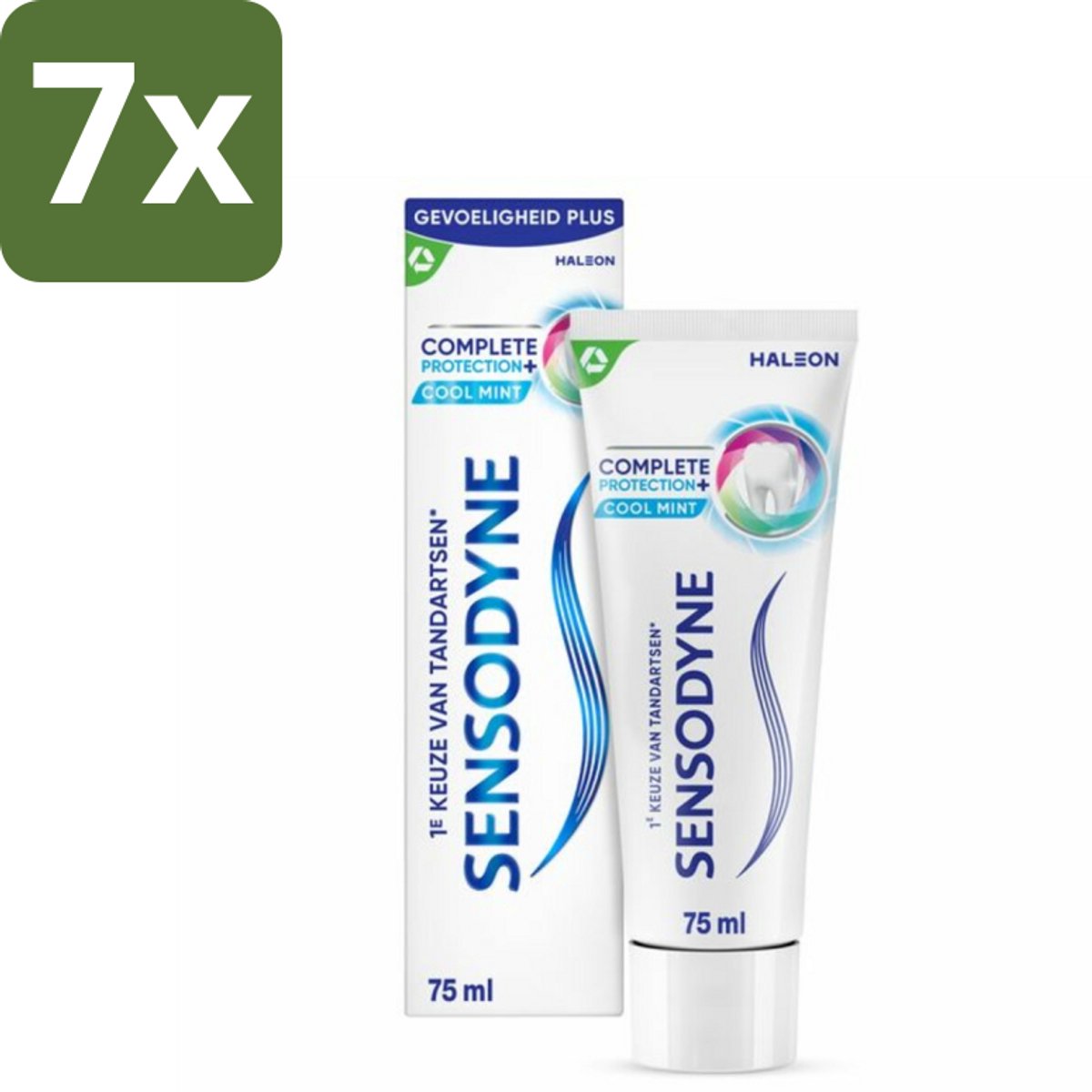 Sensodyne - Tandpasta - Complete Protection + Cool Mint - Koele Munt - 75 ml - Bulkverpakking - 7 stuks