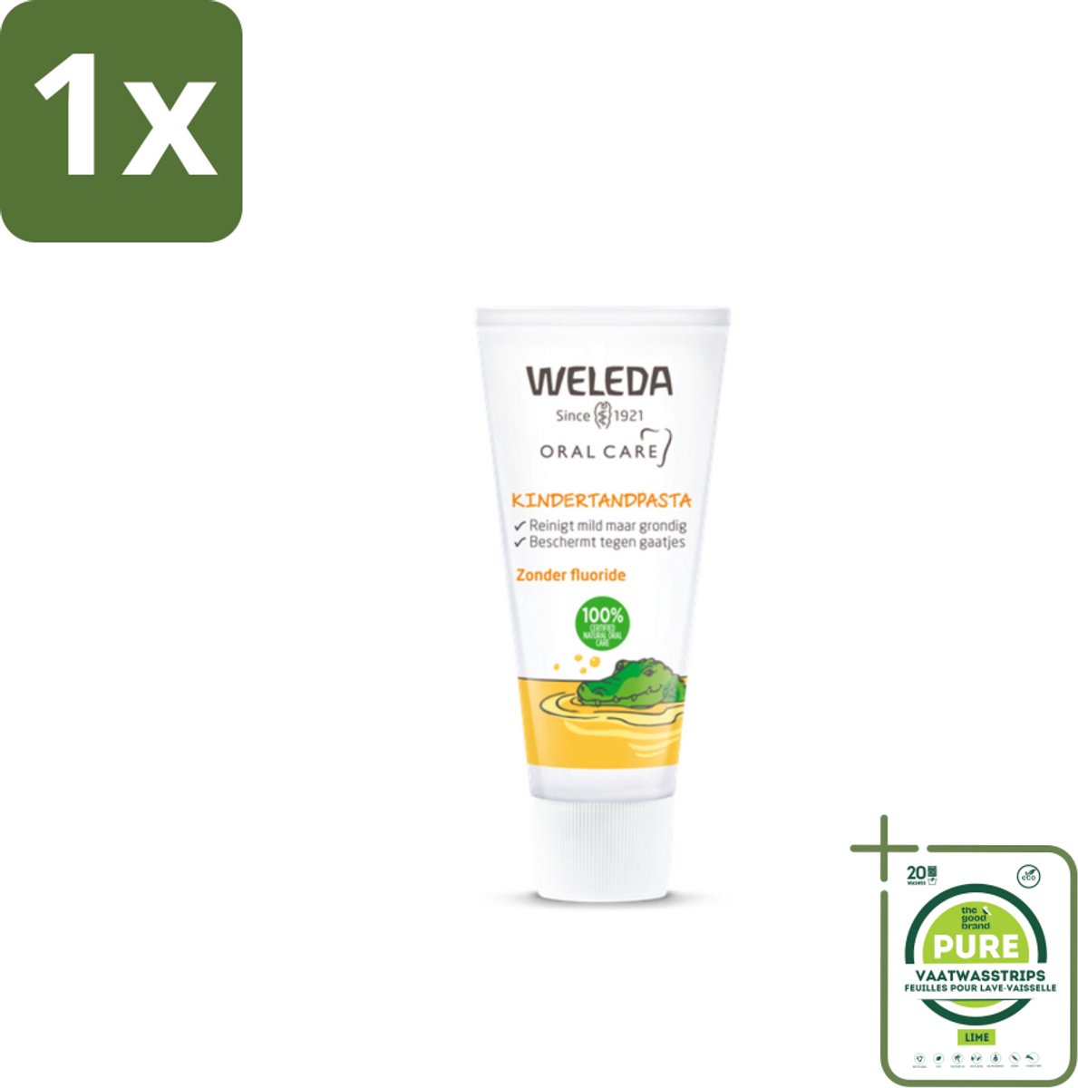 1 x WELEDA - Kindertandpasta - 50 ml - Tandpasta Voor Kinderen - Kindertandpasta - Fluoridevrije Tandpasta - Biologische Tandpasta - Tandpasta Met Calendula