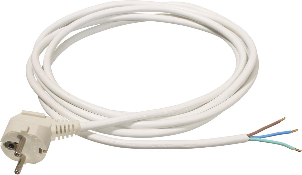 PVC-Aansluitkabel 3 meter - Wit
