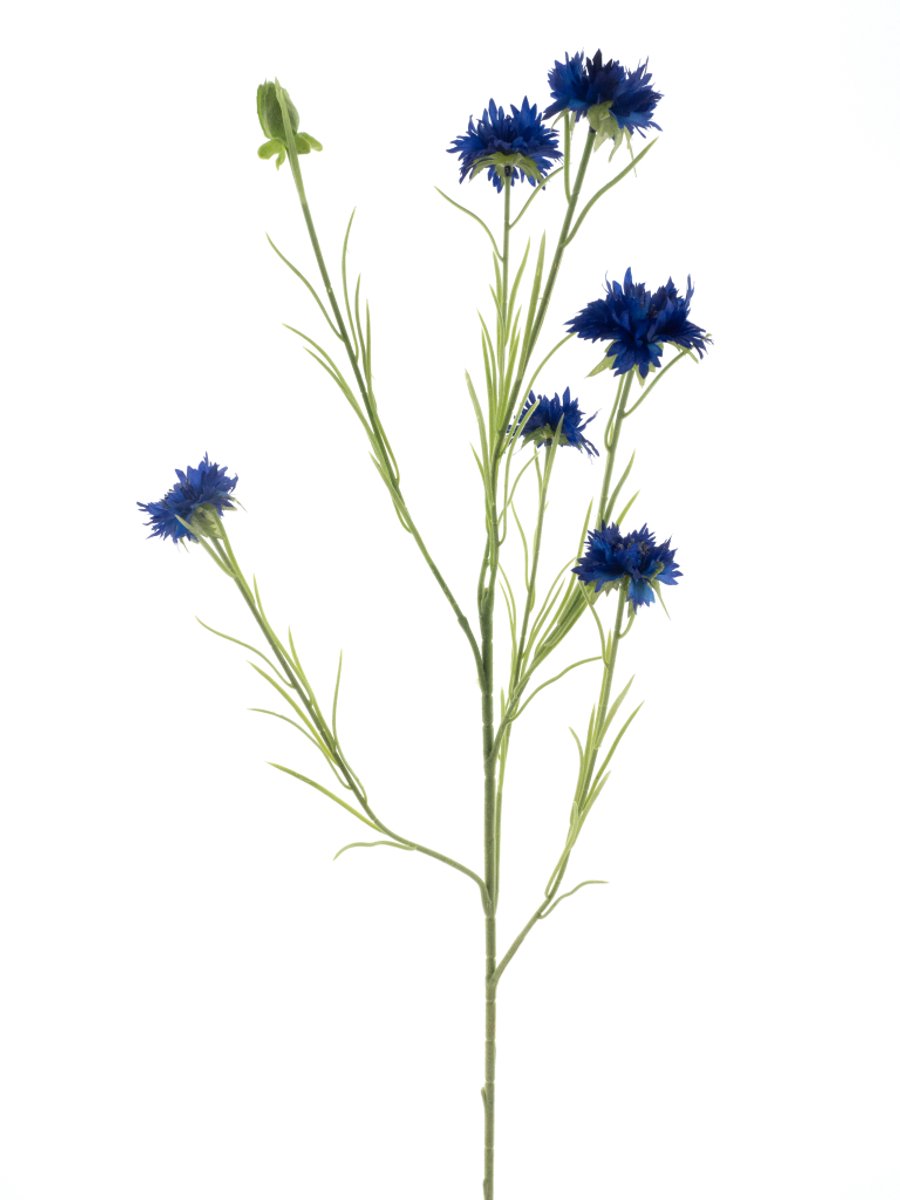 Nova nature - Cornflower spray James dk blue 90 cm kunstbloem