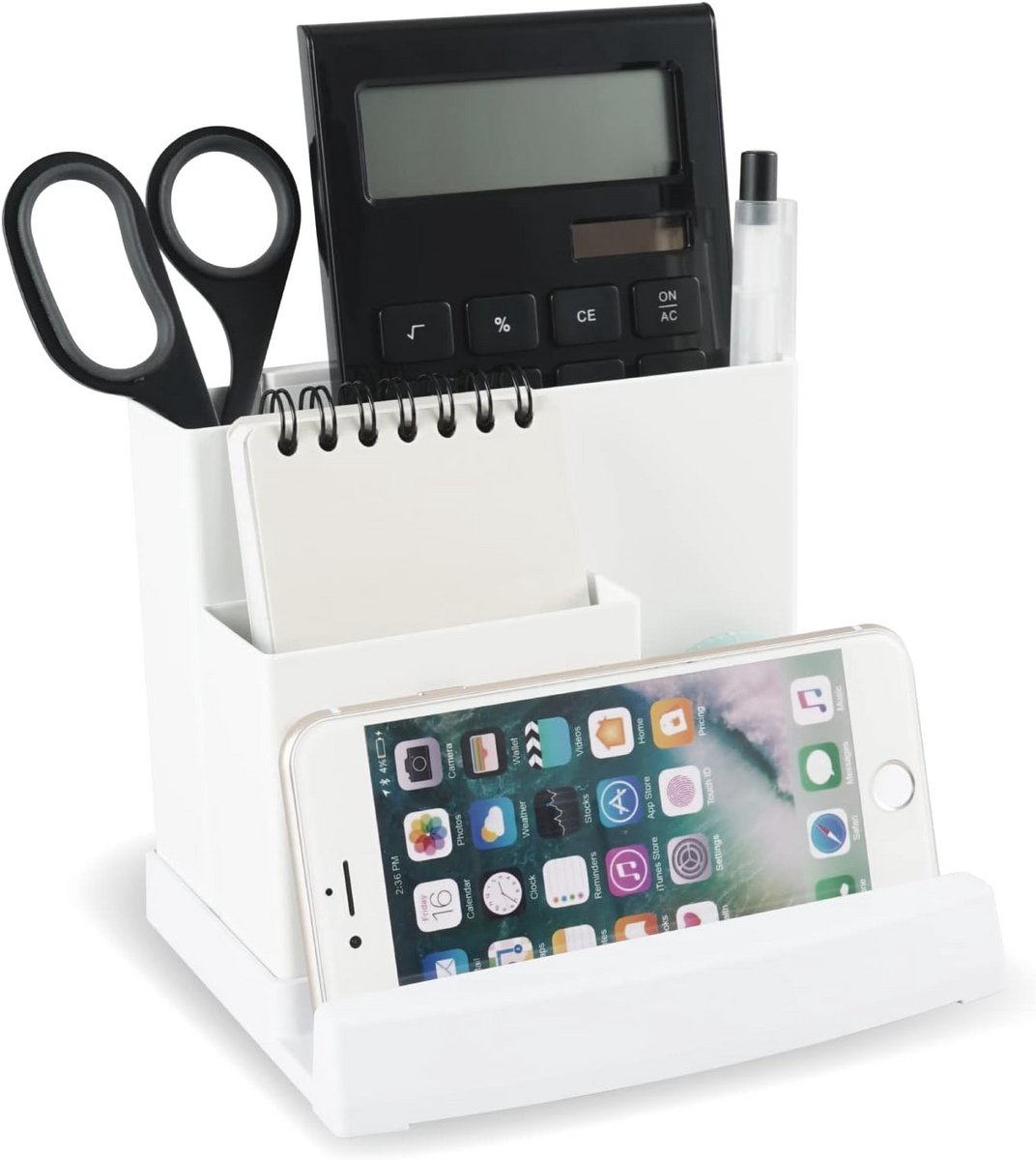 Bureau Organizer Stalen Opslag Pen Houder Wit