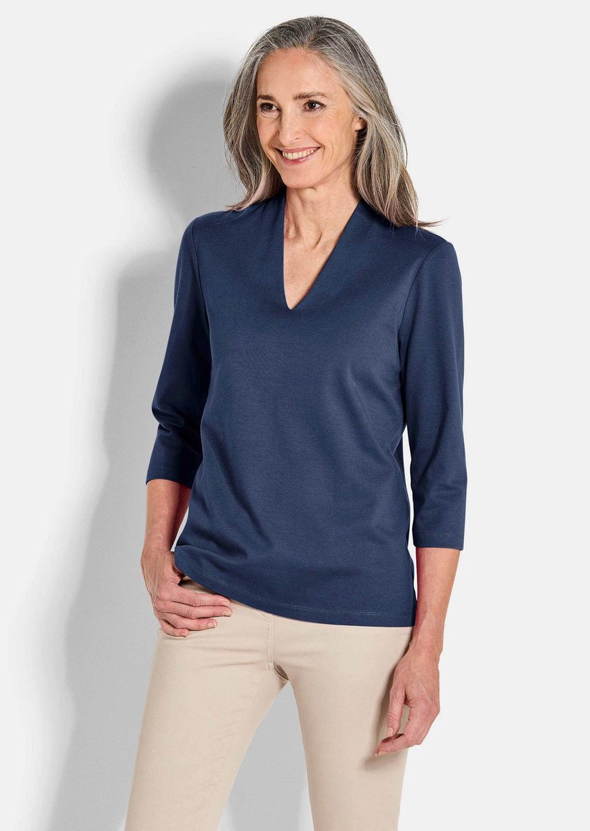 Goldner Shirt Elegante basic shirt met V-hals