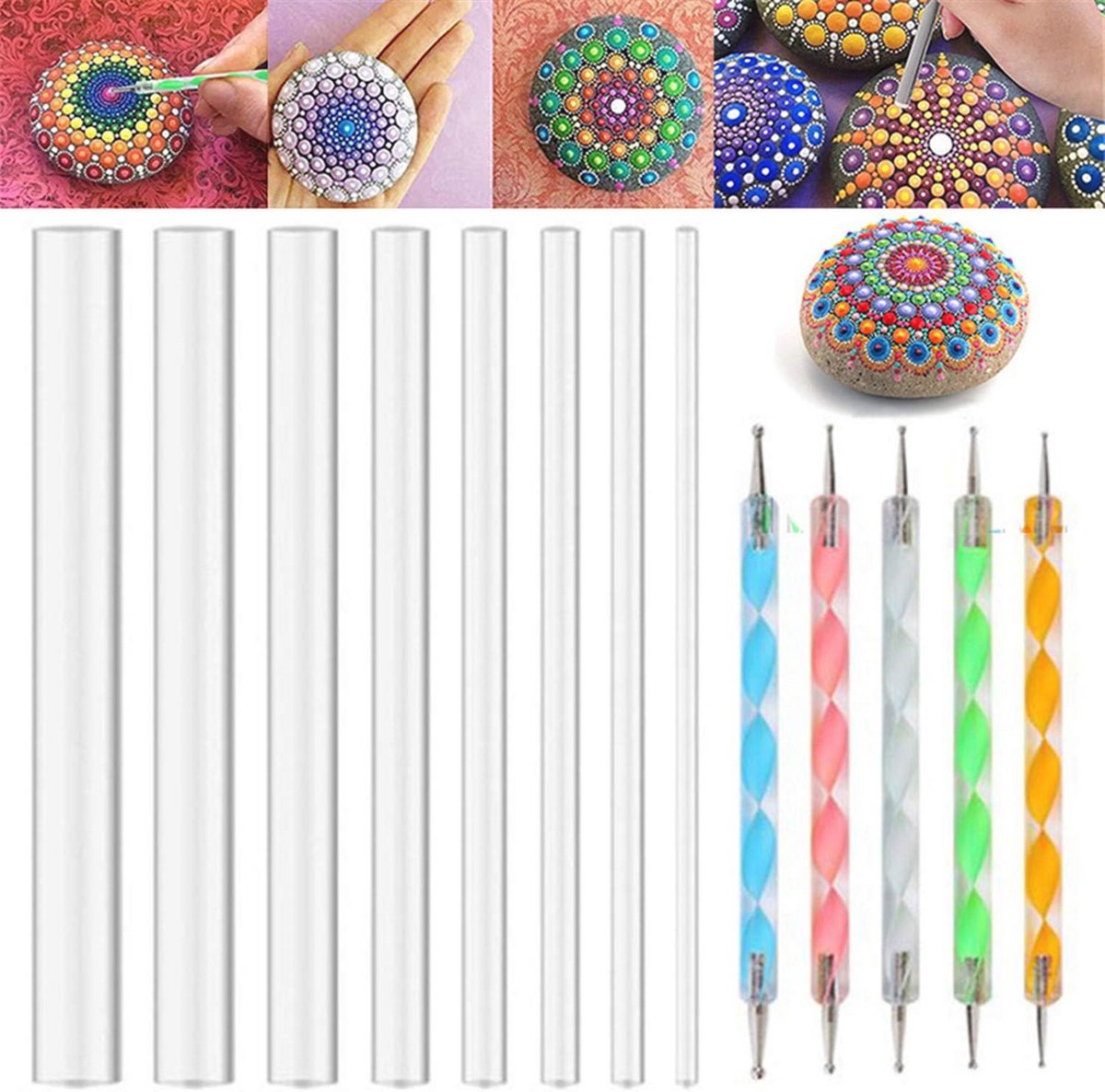 13 Stuks Mandala Dotting Tools voor Creatieve Kunst en Decoratie
