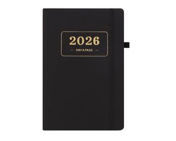 2026 Dagelijkse Planner – agenda 2026 volwassenen - 1 dag op 1 pagina - Planner - Journal - Organizer - 365 Dagen Planner & Notitieboek - 14.0*20.8cm - Zwart