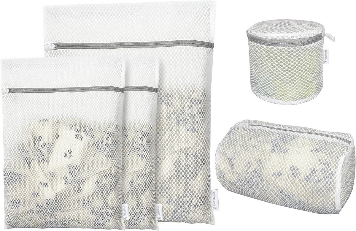 5-pack deluxe honingraat waszakken voor delicate kleding