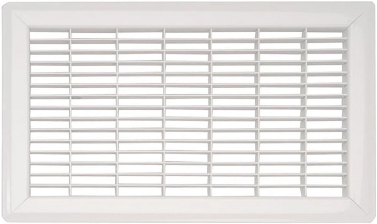 Vloer Return Luchtrooster 10x12 Inch - Zwaar Staal, Wit