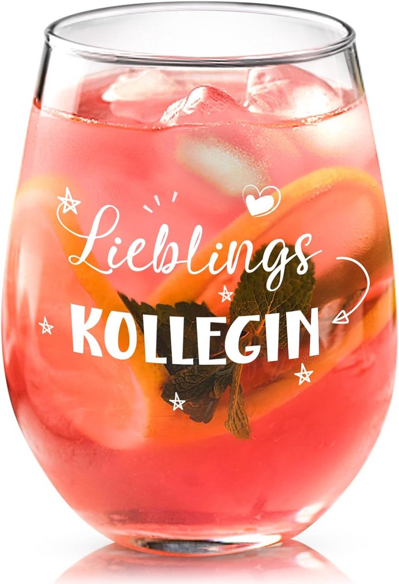 Wijnglas met Spreuk - Perfect Cadeau voor Collega's