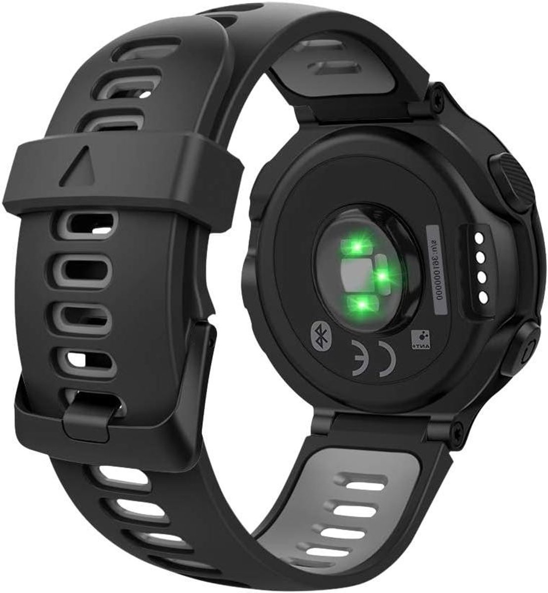 Sportieve siliconen polsband voor sporthorloges, ademend en vervangbaar, geschikt voor Garmin Forerunner, comfortabel en verstelbaar.