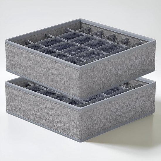 ORLISA Set van 16 lade-organizers, compatibel met PAX kledingkast, 100 x 58 cm, opvouwbare stoffen boxen met stabiele basis voor kleding, robuust