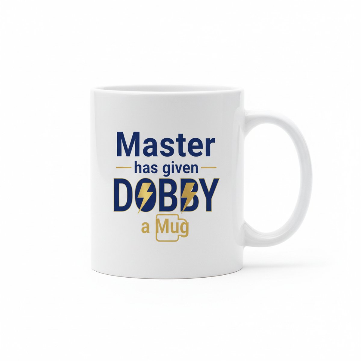 Grappige Fantasy Tekst Mok 330 ml – “Master Has Given Dobby a Mug” Koffie- & Theemok Cadeau