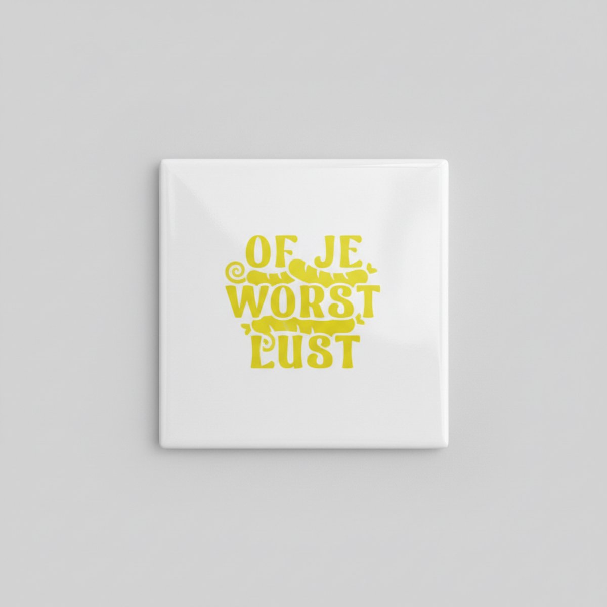 Grappige “Of Je Worst Lust” Keramische Tegel 15x15 cm – Humoristische Hollandse Worst Quot