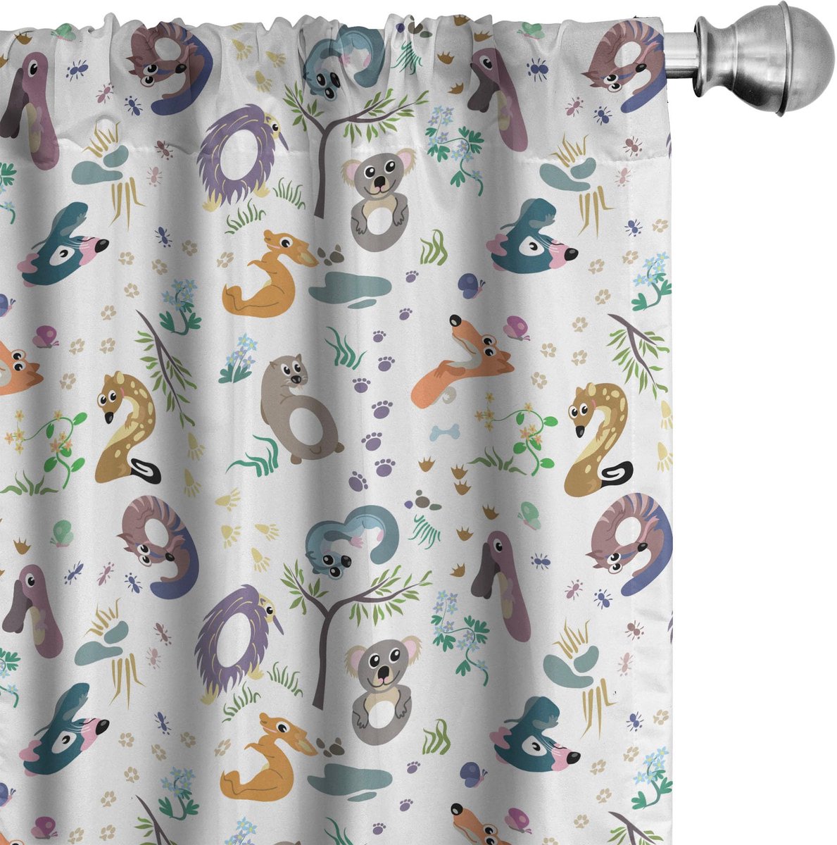 ABAKUHAUS Woudgordijnen – 2x75x175 cm – Mikrofaser Meerkleurig Mehrfarbig
