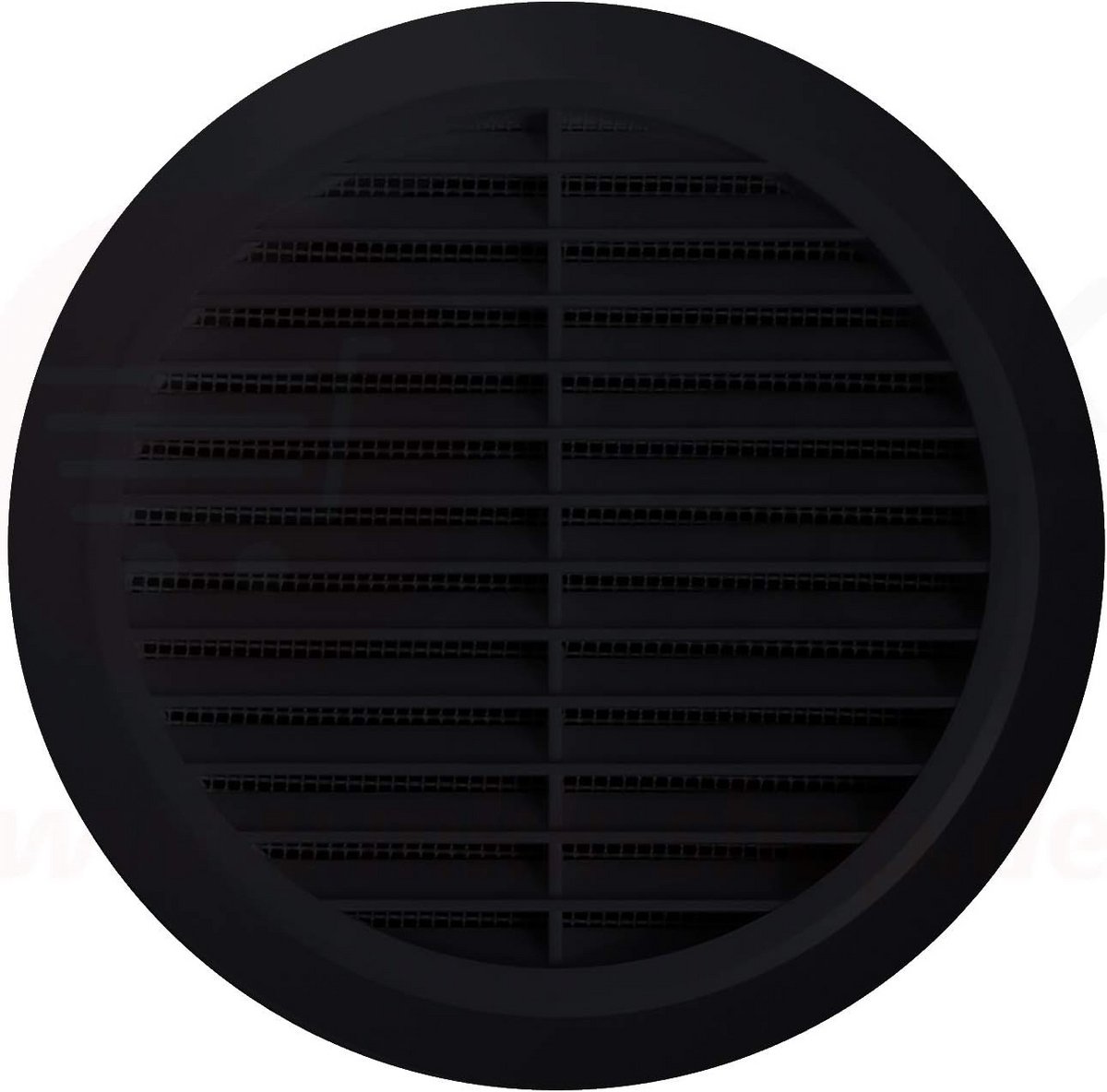 Rond Ventilatietrekker met Insectennet Kunststof Zwart D60mm