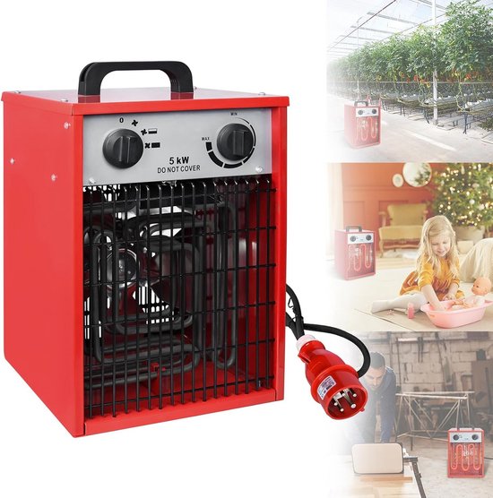 Masko® Elektrische kachel, 5 kW, met geïntegreerde thermostaat, 5000 Masko® Elektrische kachel, 5 kW, met geïntegreerde thermostaat, 5000