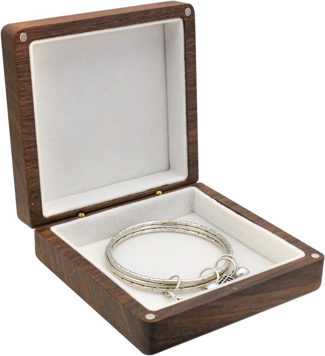 Luxe Houten Armbanden Doos - Vierkante Geschenkdoos voor Sieraden