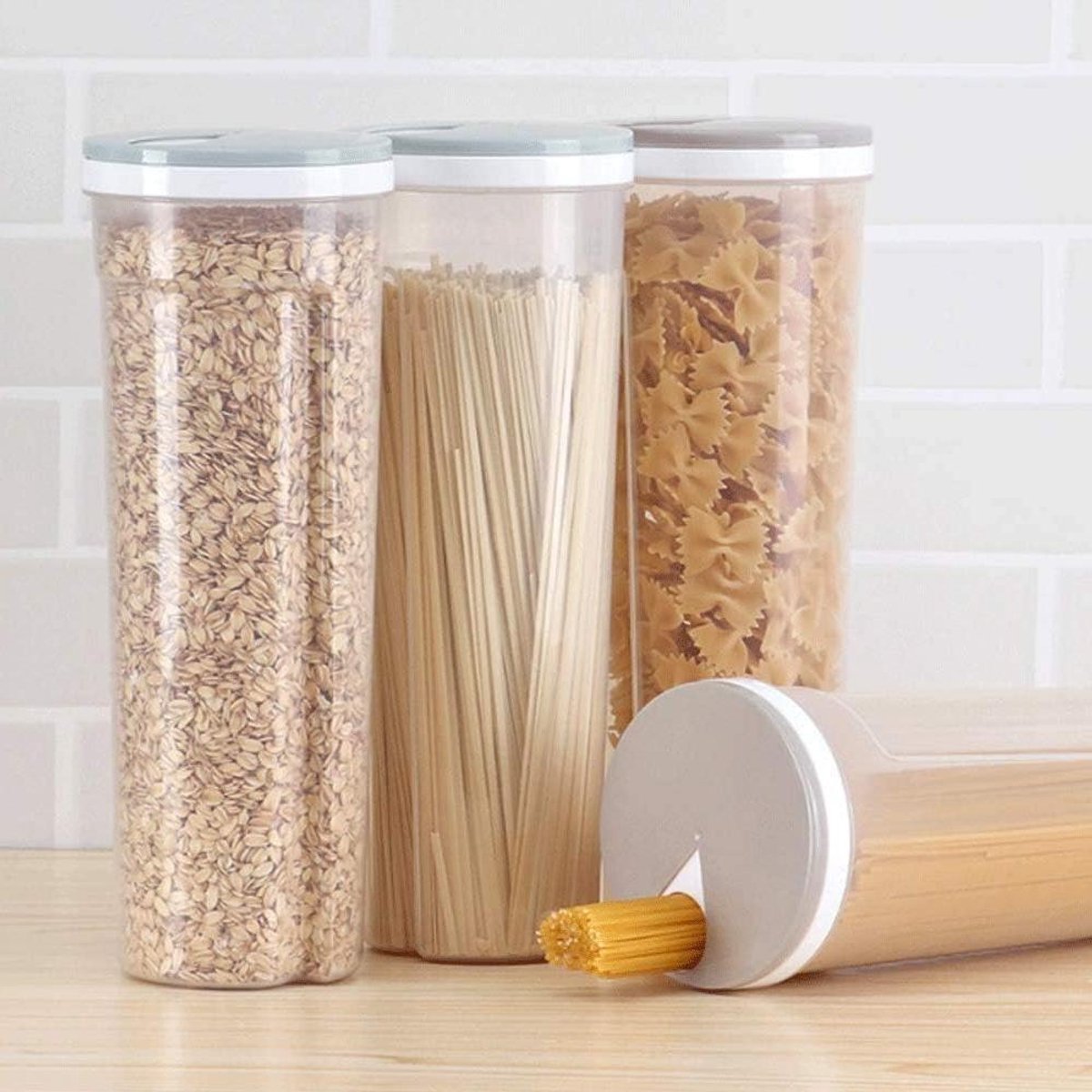 Opbergdoos voor spaghetti en pasta met containers voor granen en snacks 28,7cm - 1 stuk