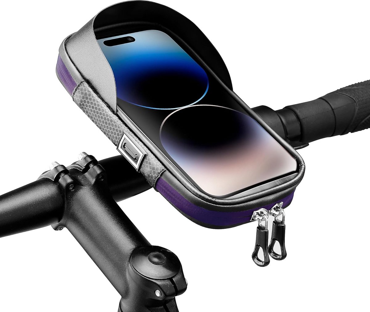 Waterdichte Fiets Telefoonhouder Frame- en Stuurfietstas voor Smartphones tot 7 Inch met Touchscreen