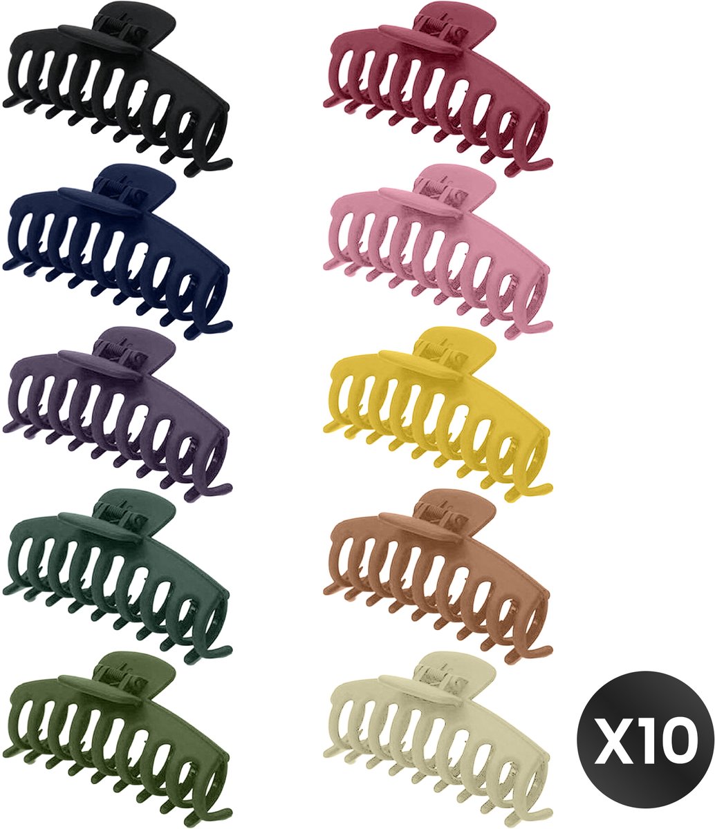 DIVERZA Haarklemmen Groot – 10 Stuks – Haarclip set voor Dames – Dames Haarklemmen – Haarclip Groot