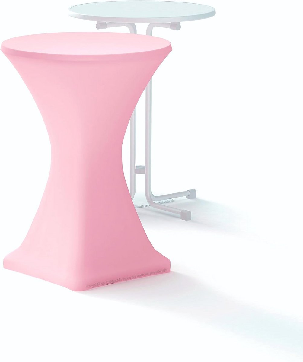 Stretch tafelhoes voor statafel Ø 80-85 cm, hotelkwaliteit, roze