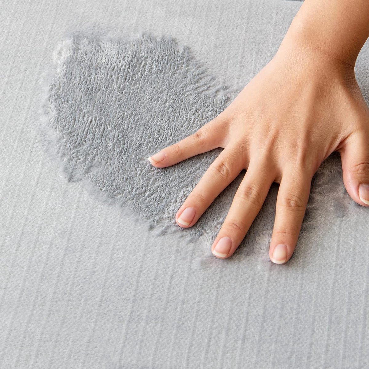 Stunq® Badmat, traagschuim, badmat, antislip, traagschuim, mat, tapijt, badkamertapijt, absorberende badmat, douchemat, douchemat, douchemat, voor badkuip, badkamer, toilet, 40 x 60 cm, lichtgrijs