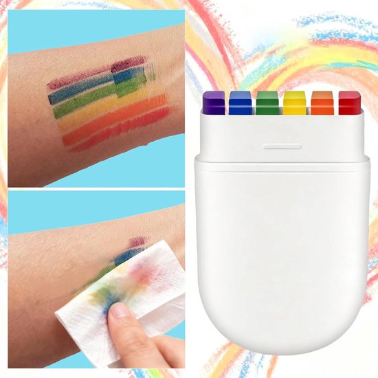 6 kleuren Regenboog Graffiti Waskrijt Regenboog Streep 6-kleuren-regenboog-graffiti-waskrijt-regenboog-streep