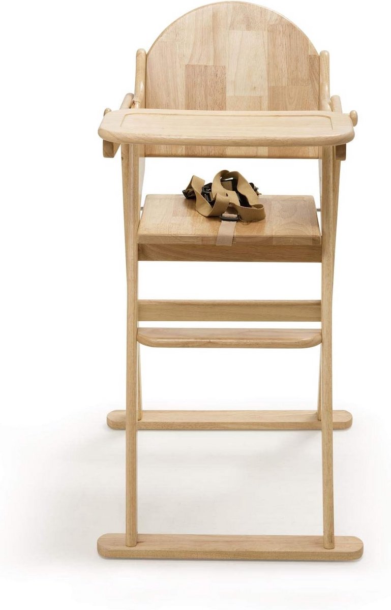 Houten Kinderstoel Inklapbaar met Voetensteun - Veilig en Compact voor Baby en Peuter
