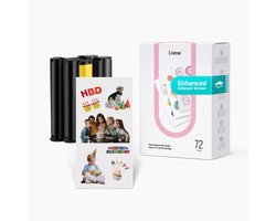 Liene - Photo Sticker snijder - Sticker Paper 4×7" - Inclusief 2 Ink Cartridge 72 vellen