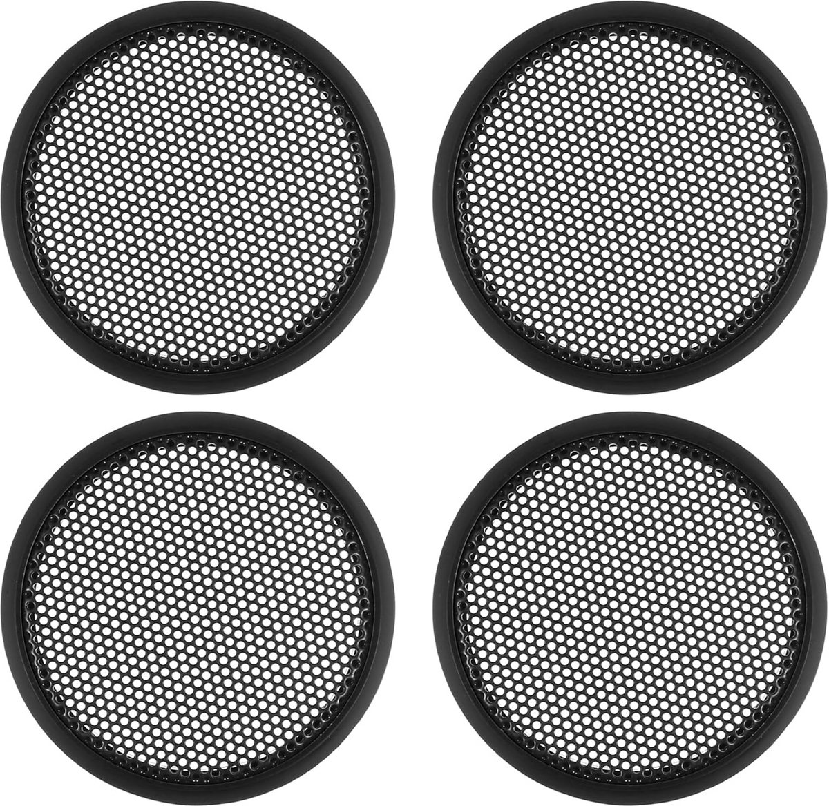 4x Ronde Speakergrill 1.5 Inch - Zwart Vochtbescherming & Decoratie