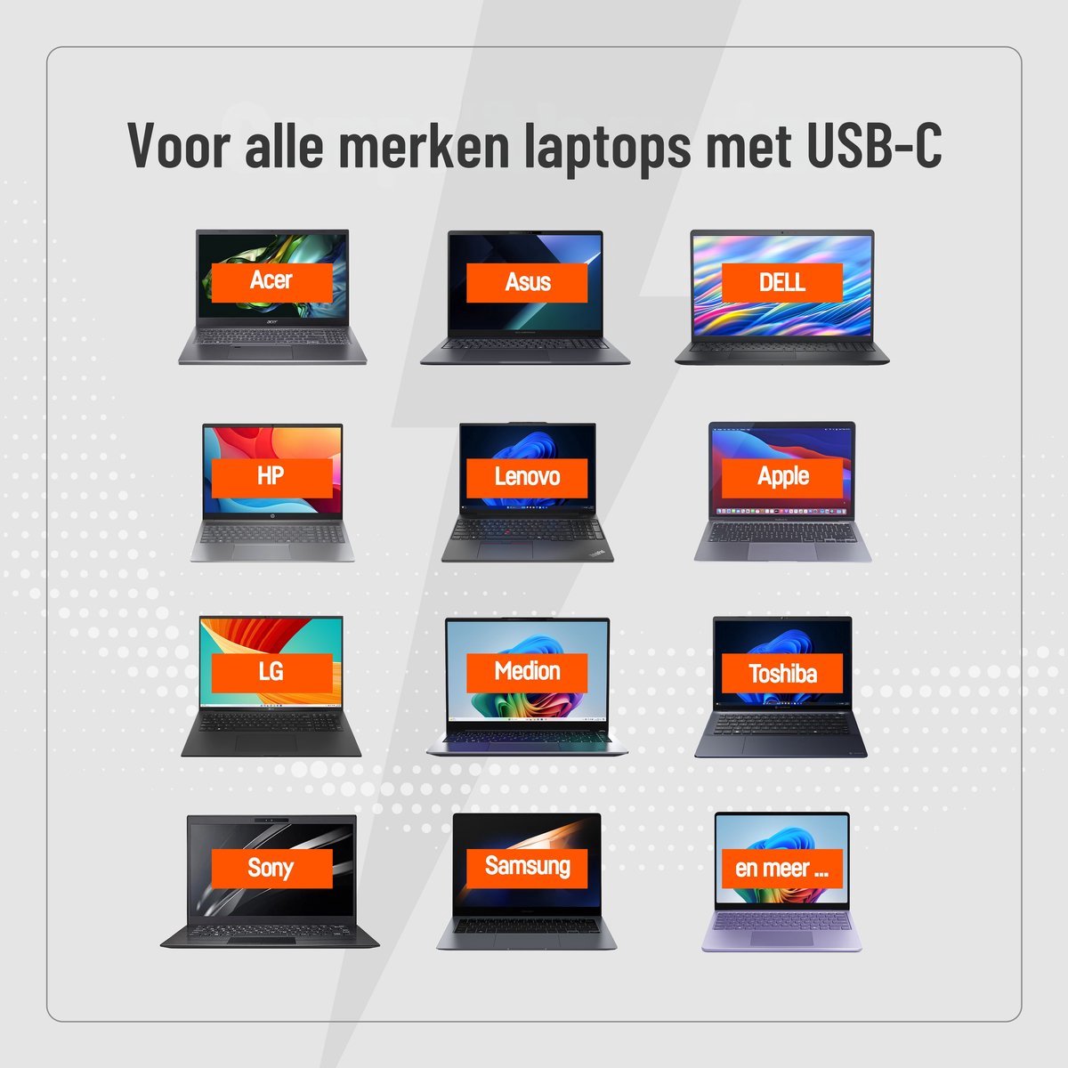 45W USB-C Laptop oplader voor HP Chromebook x360 en Pavilion x360 – Alle modellen vanaf 2018 – Kabel + Adapter — cadeau in Cadeau-ideeën - foto 4