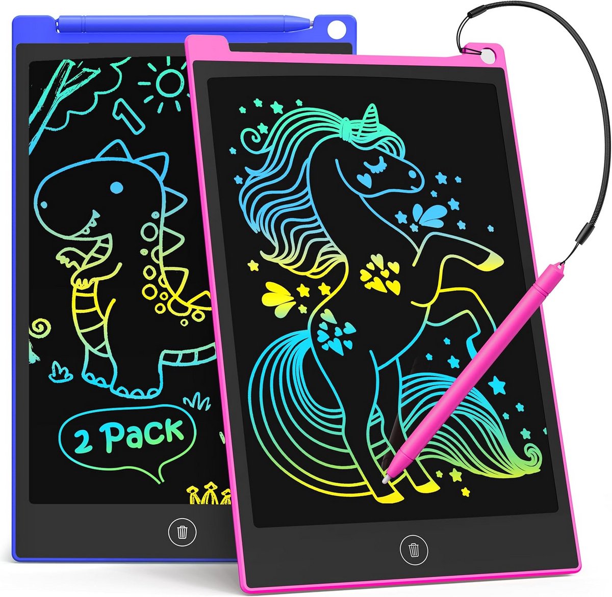 10 Inch Kleuren LCD Tekentablet voor Kinderen: Teken- en Kladblok met Stylus