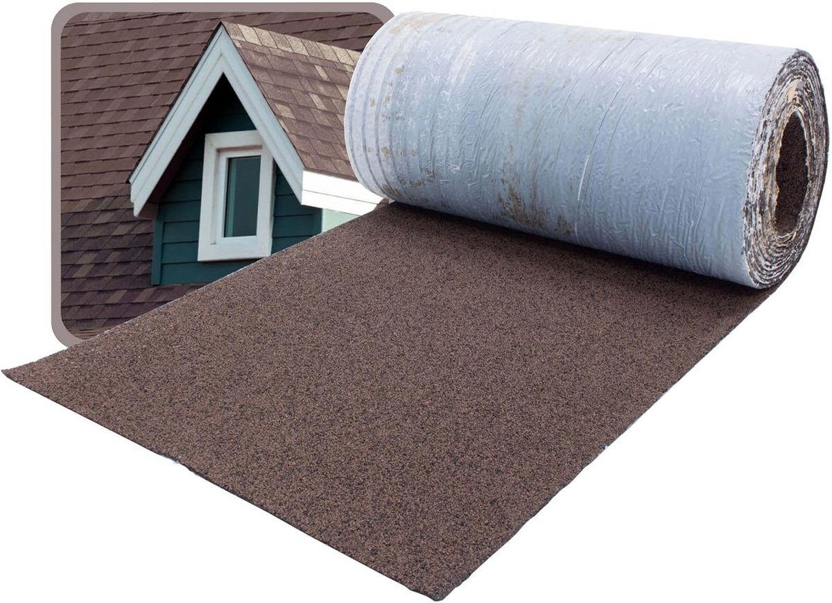 Zelfklevende Bitumen Dakshingles Bruin - Nokafdekking Inclusief - 1,6 m² voor Tuinhuis en Carport