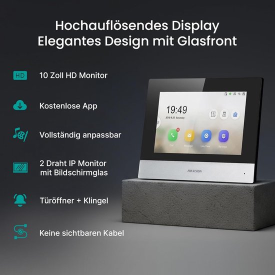 IP Videofoon met Deuropener, Full HD Camera en Smartphone App van Merkloos — afbeelding 3