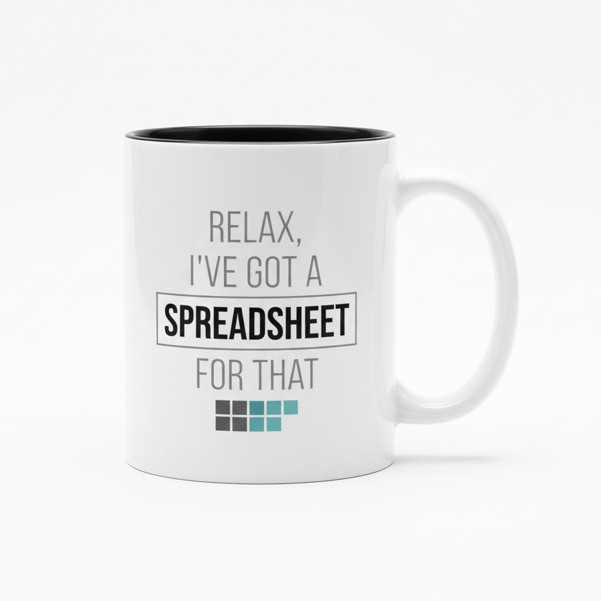 Relax, Ik Heb Daar een Spreadsheet Voor – Grappige Kantoor Quote Koffiemok 330 ml
