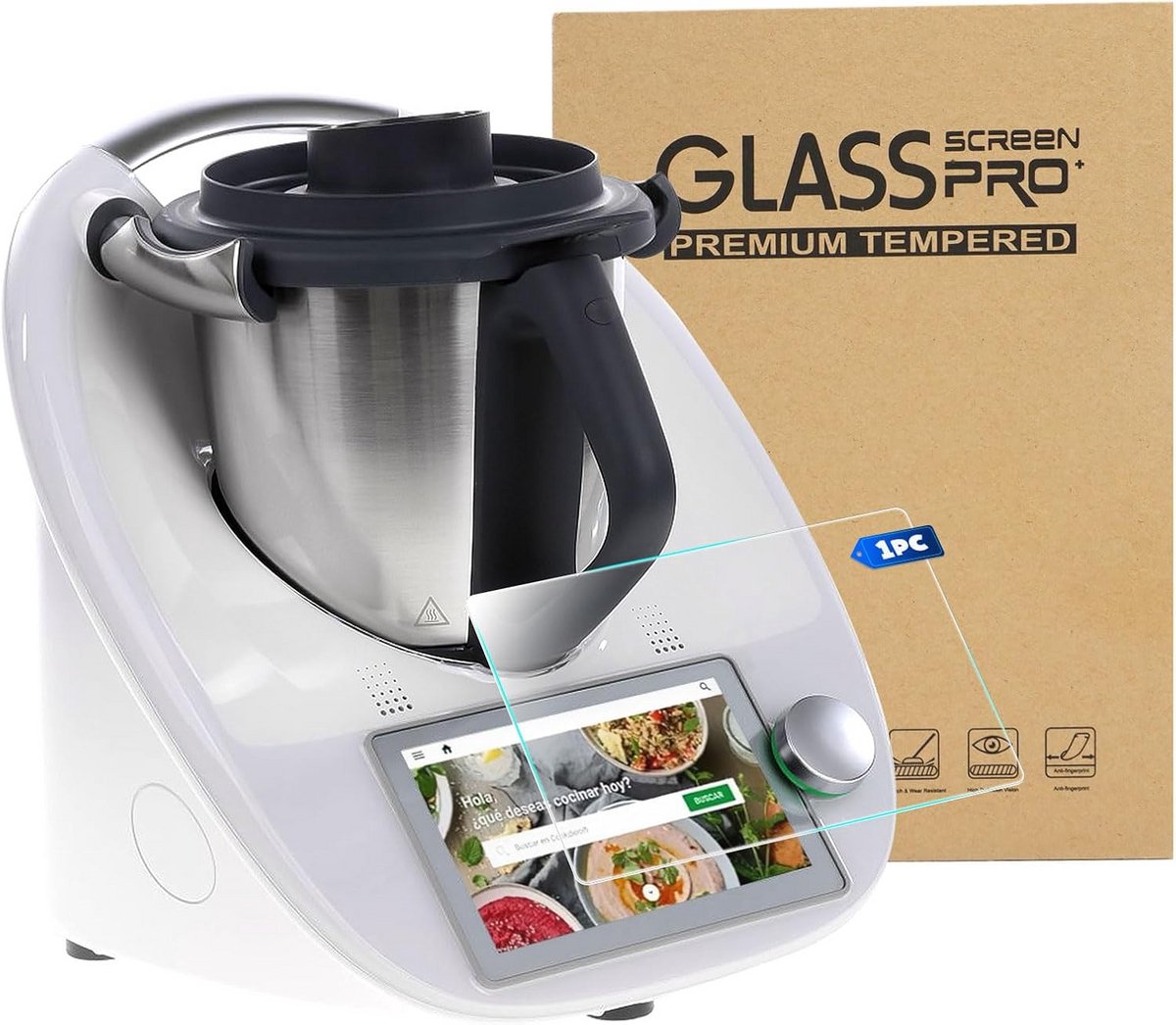 Gehard Glas Screenprotector voor Keukenmachine Display, Krasbestendig