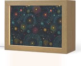 Nachtlampje 20x15 cm - Kinder lampje - Sterren - Kleurrijk - Lichtgevende kernen - Tafellamp kinderkamer - Slaapkamer lamp - Bedlamp kinderen - Kinderlampje stopcontact - Wandlamp babykamer - Nachtlampjes